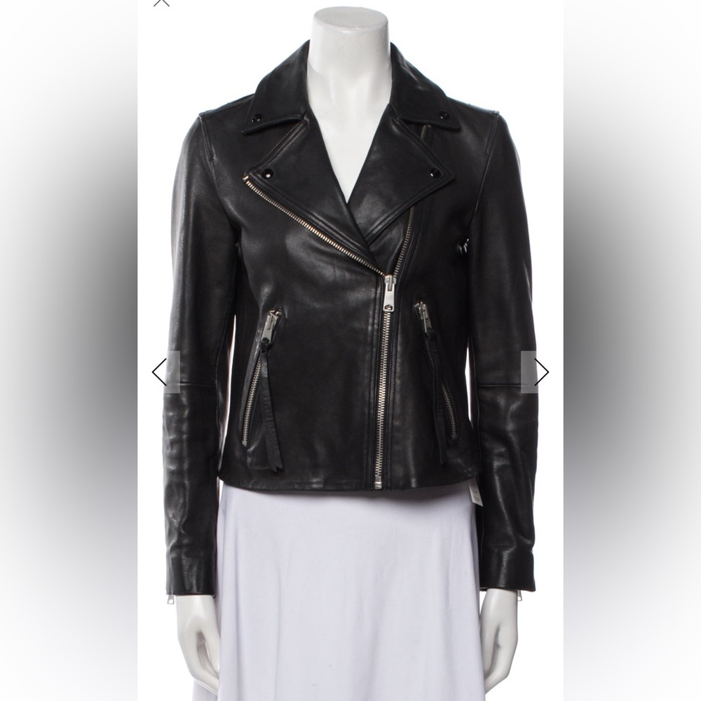 All Saints Black Leather Biker Jacket
